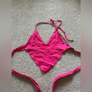 Princess Polly Pink Halter Crop Top